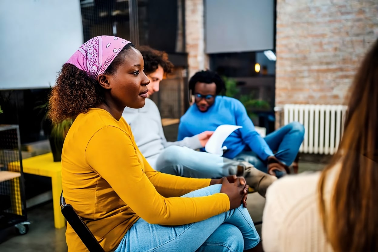 black lady in therapy